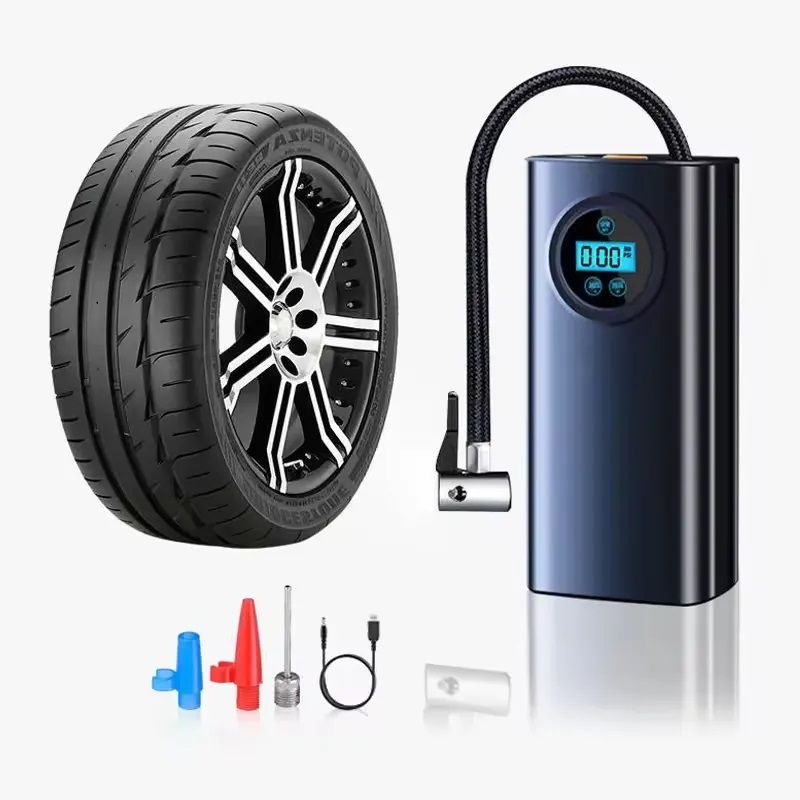 STARTECHOFFICE - Compresor de Aire Portátil 12V Digital Inflador Multiuso