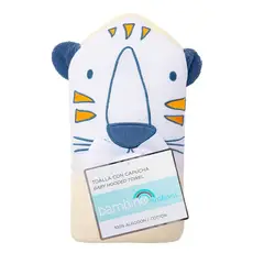 BAMBINO - Toalla con Capucha Beige Tigre