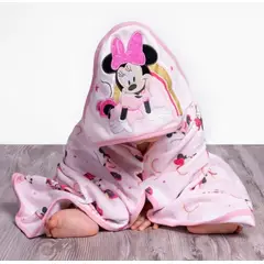 BAMBINO - Toalla con Capucha Rosado Minnie Arcoíris