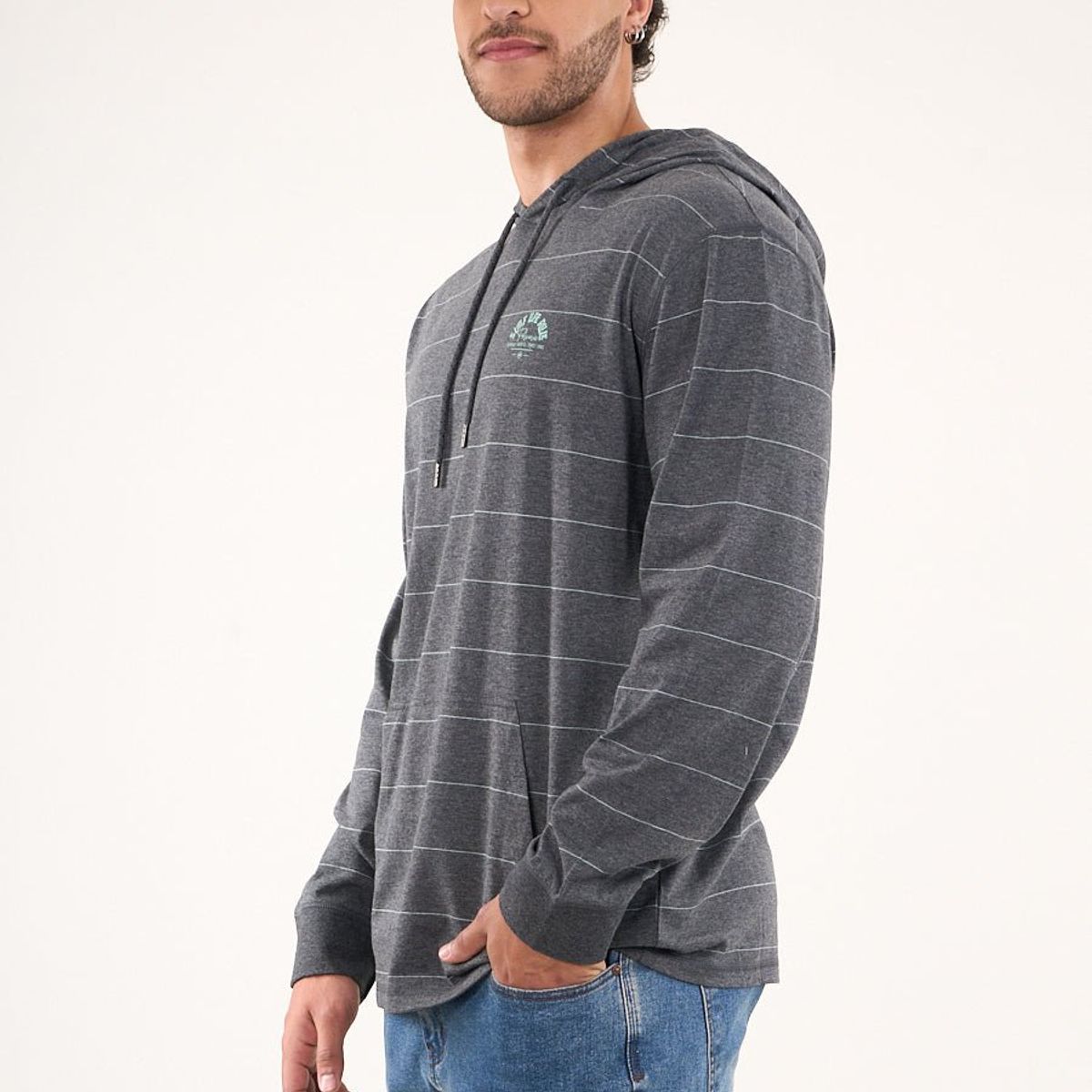 POLEMIC - Polera manga larga bolsillo Gorro 6700 Polemic