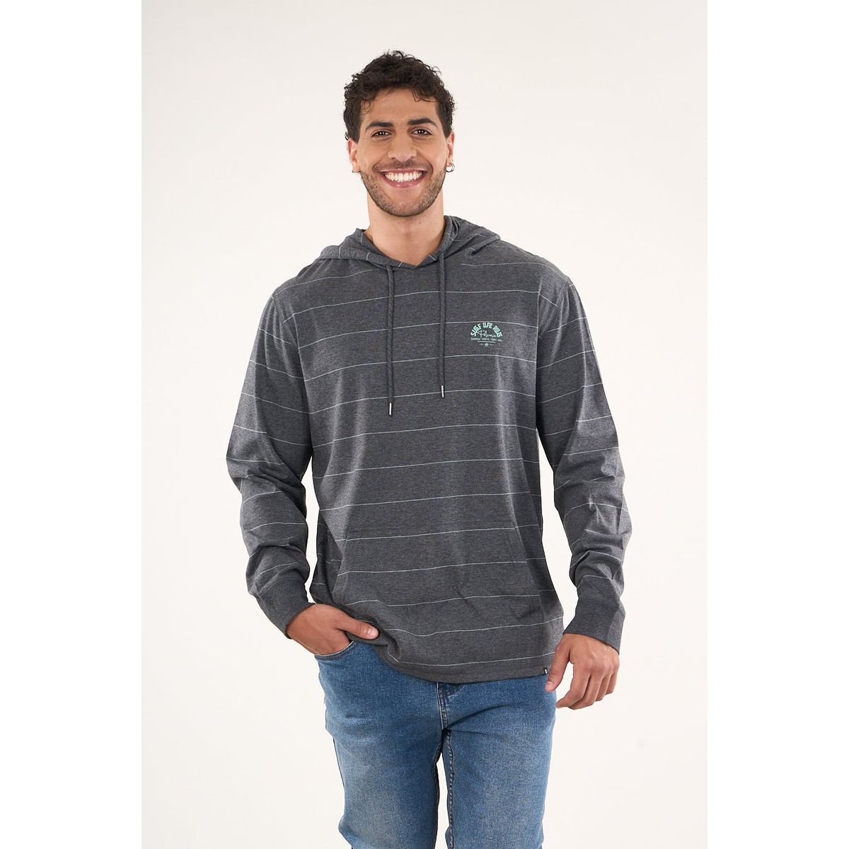 POLEMIC - Polera manga larga bolsillo Gorro 6700 Polemic