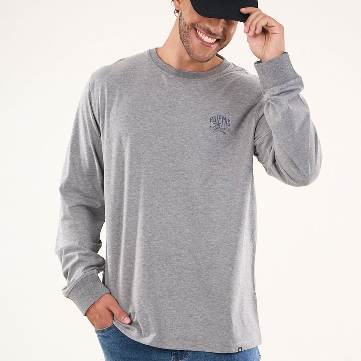 POLEMIC - Polera manga larga Melange 6701 Polemic