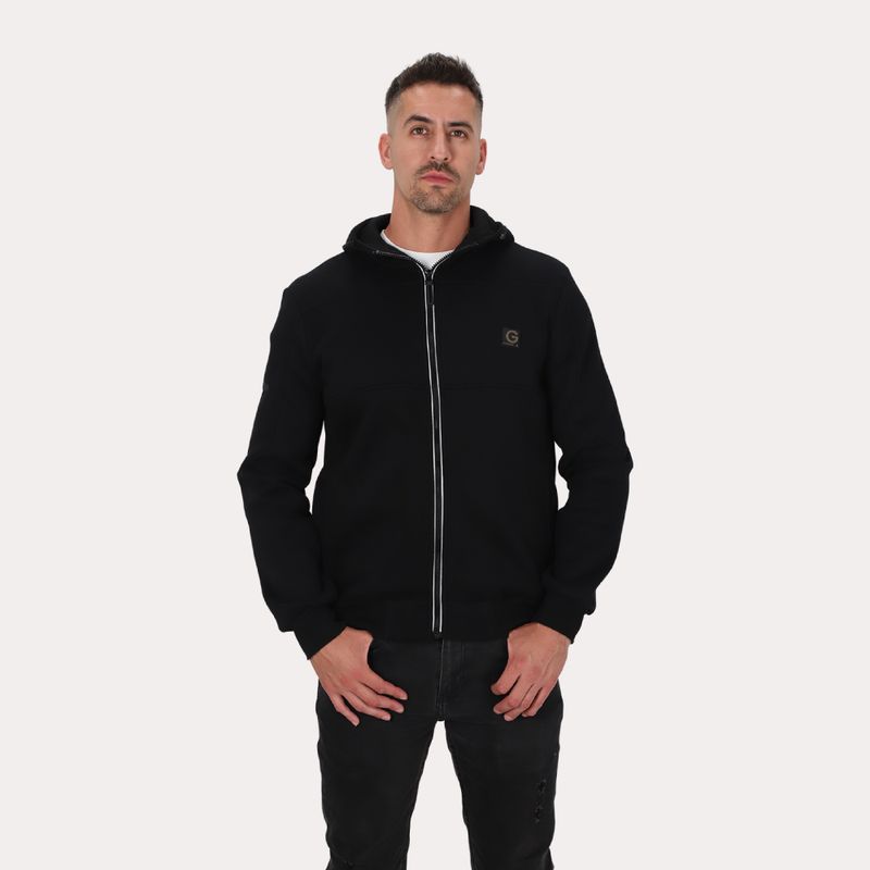 GANGSTER - Poleron Full Zipper Fleece Posted Rojo Gangster