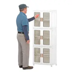 PROCHEF - Carro Armario Plastico 2 Cuerpos 3 Niveles. 53x36x156 cm.