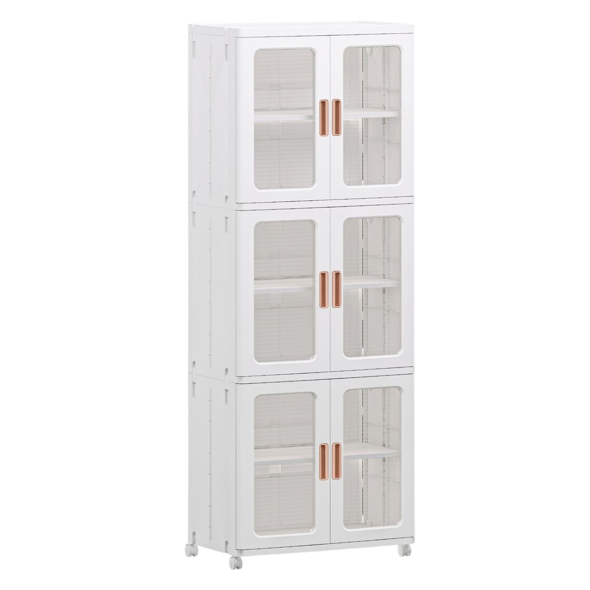 PROCHEF - Carro Armario Plastico 2 Cuerpos 3 Niveles. 53x36x156 cm.