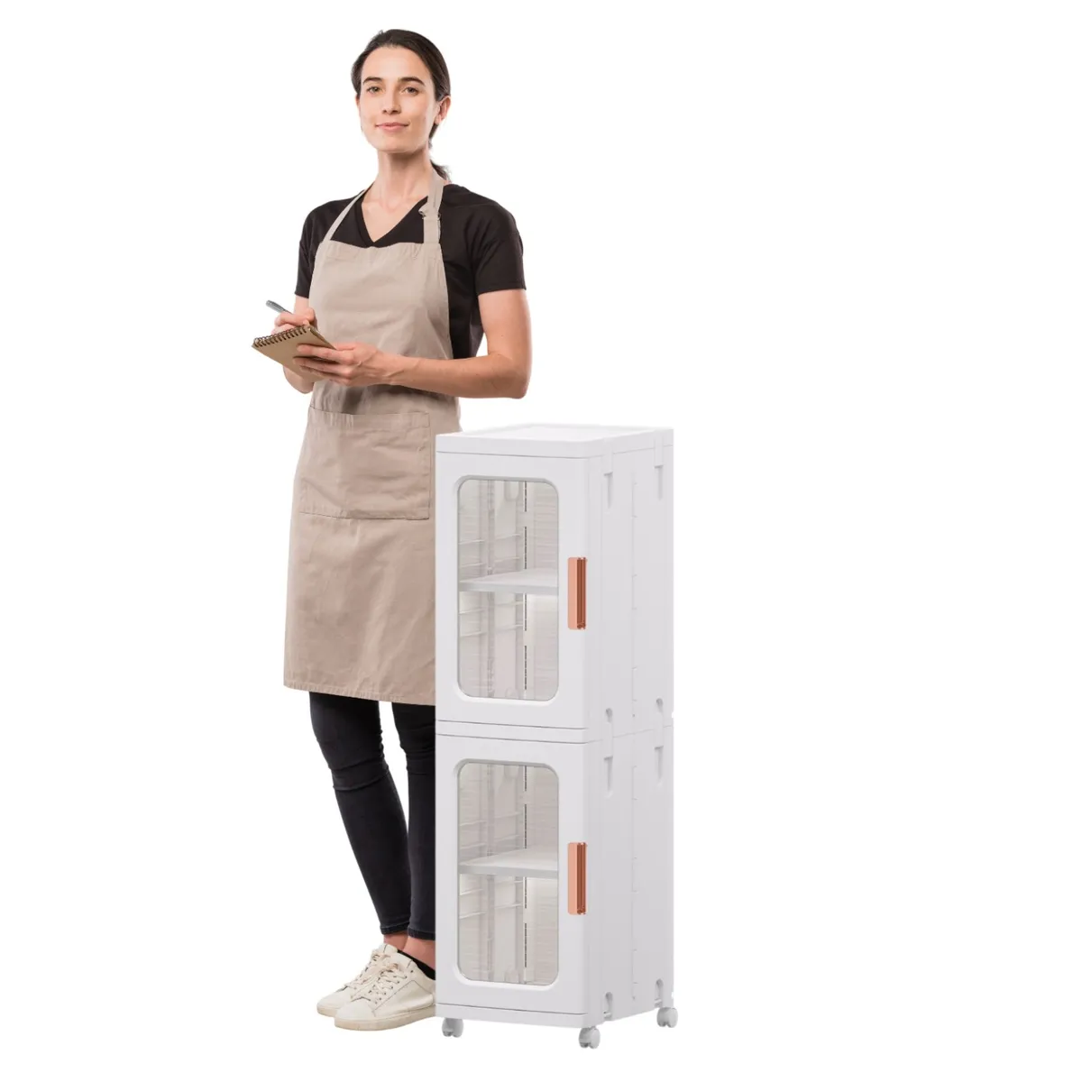 PROCHEF - Carro Armario Plástico 2 niveles 25x29x86 cm.