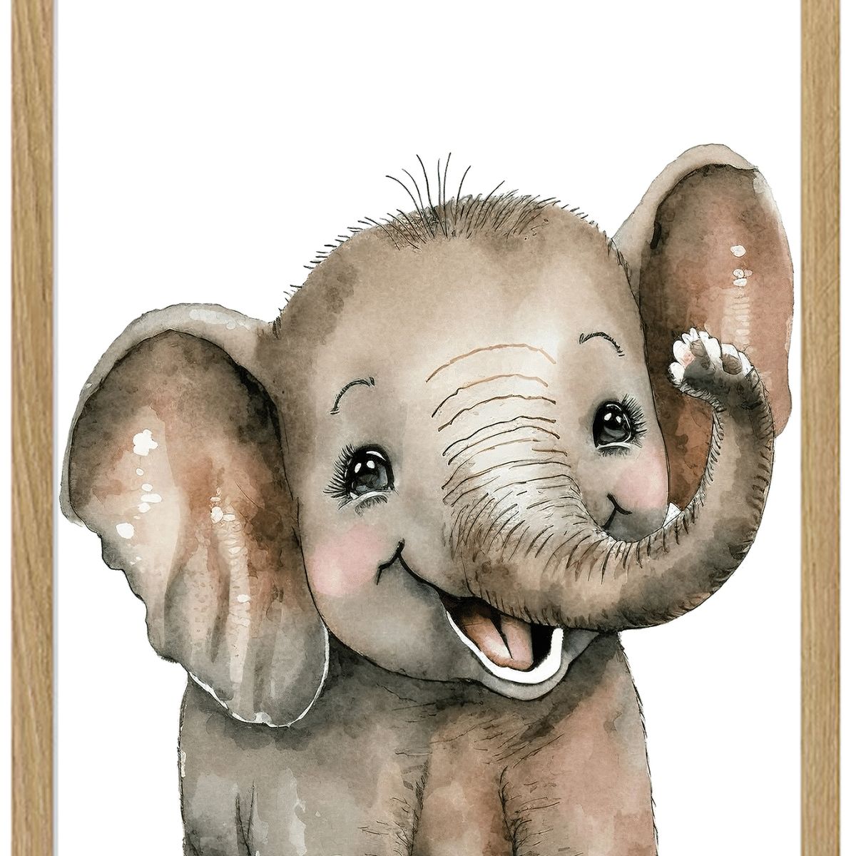 DECORACION CREATIVA - Set 4 Cuadros Infantil Niños Happy Animals