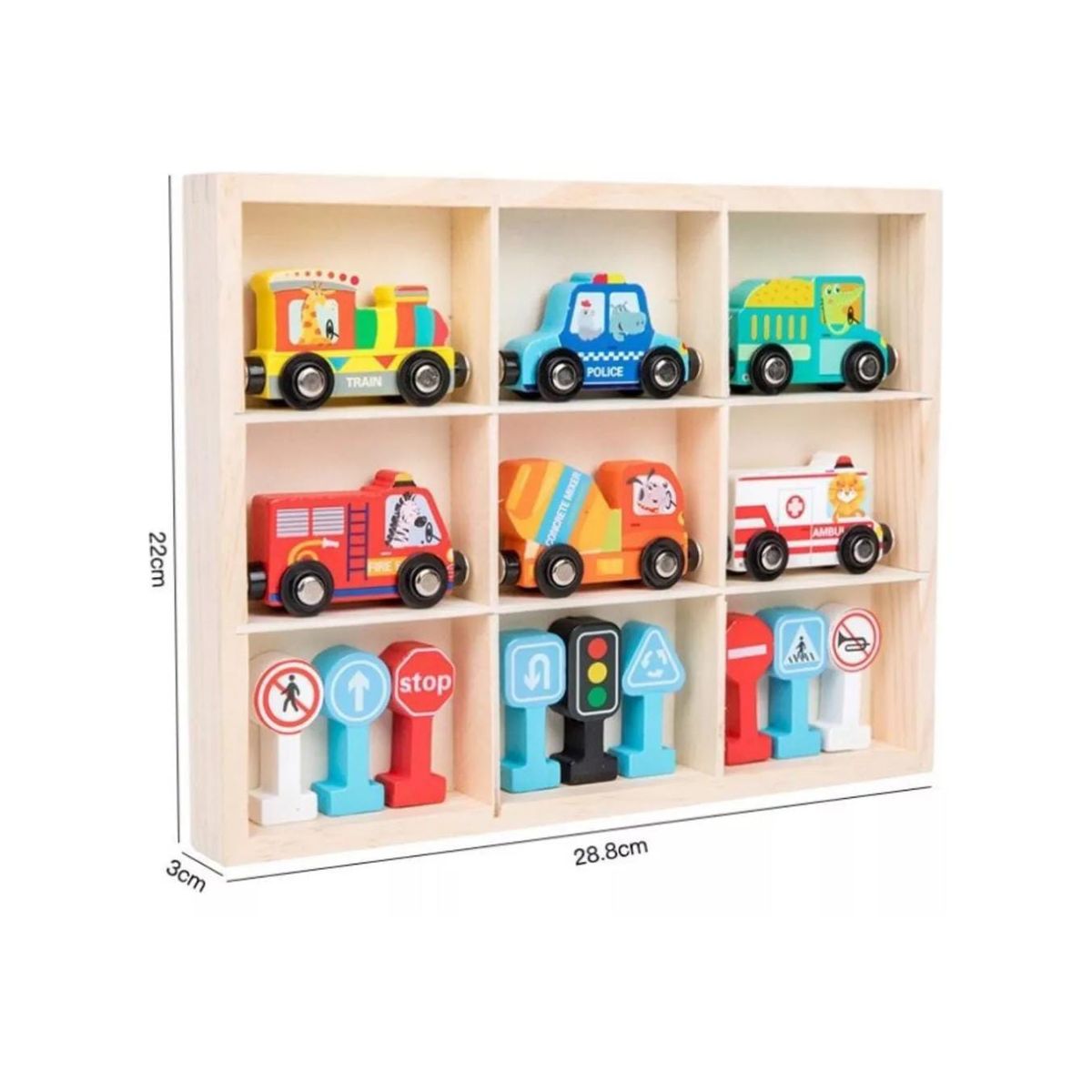 OEM - JUEGO TREN MAGNETICO Y SEÑALES DE TRANSITO MONTESSORI