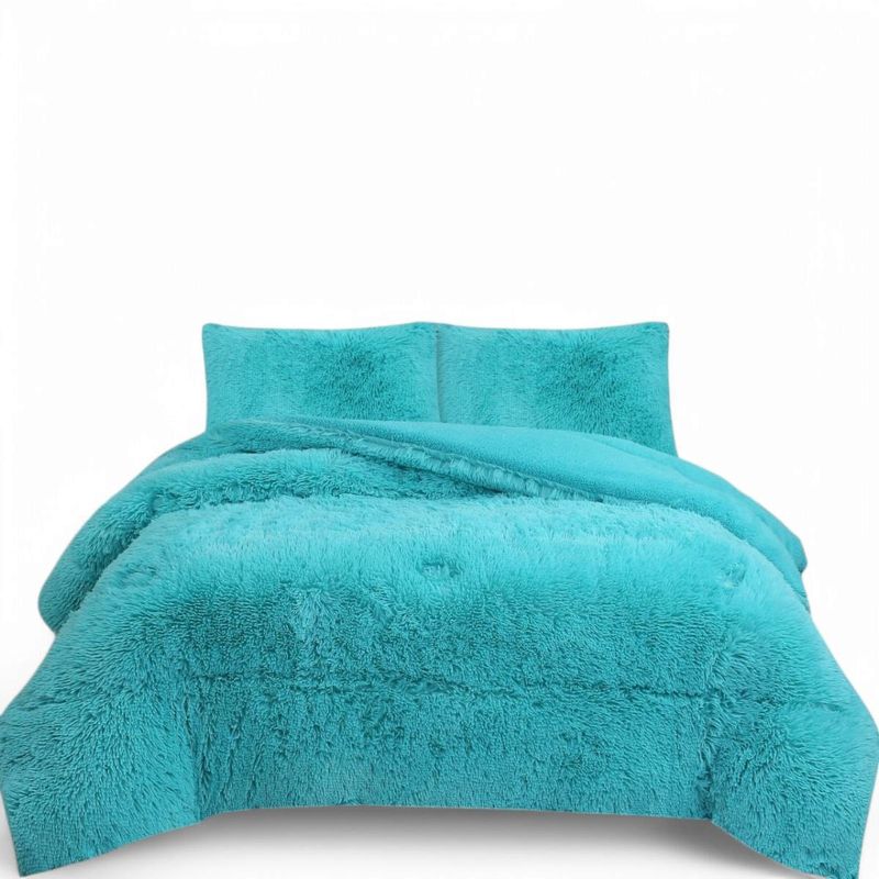 GENERICO - Cobertor Peludo Con Chiporro 2 Plaza + 2 Fundas Almohada Calipso