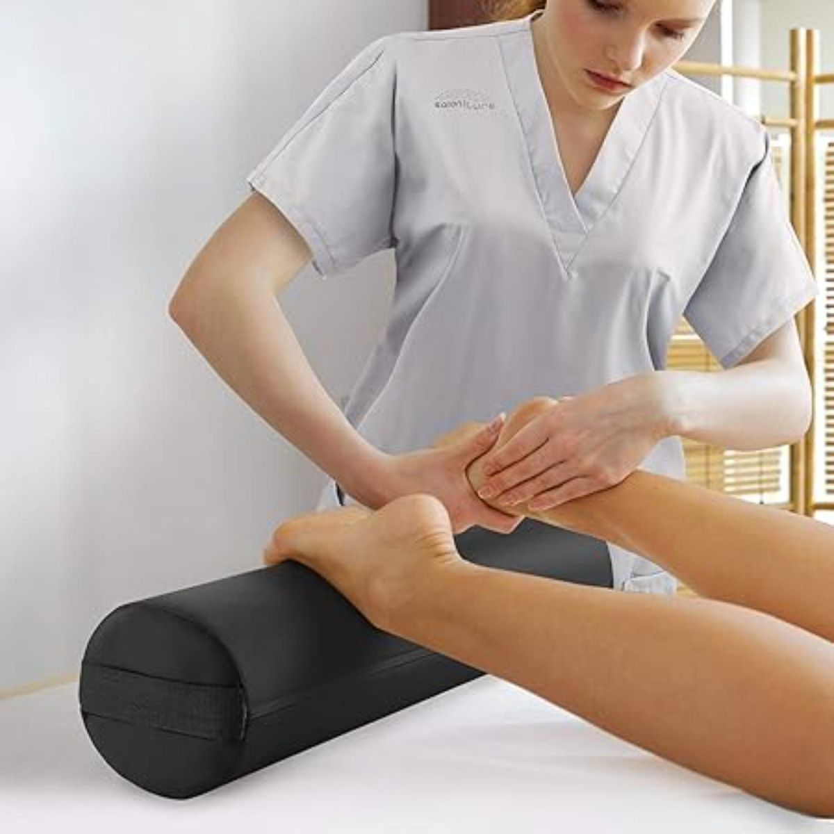 MAXCARE - Cojín Para Masaje Cilincro Comfort - Negro