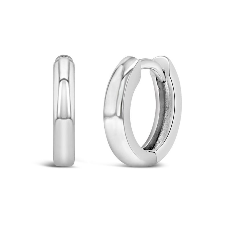 BY LAS CAYETANAS - Argollas pequeñas clásica lisa para niña en Plata 925