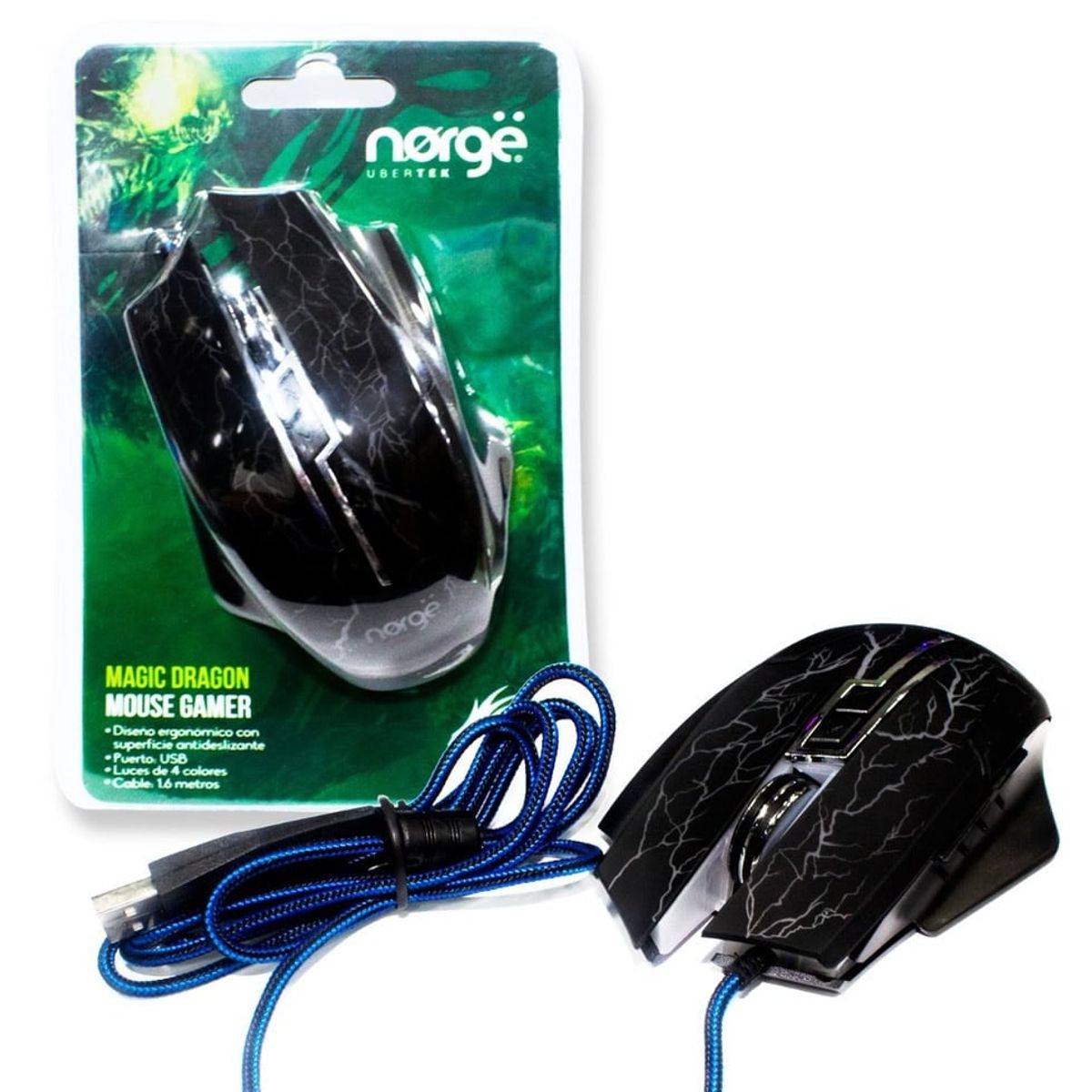 NORGE - Mouse Gamer Norge 7 Botones magic Dragon