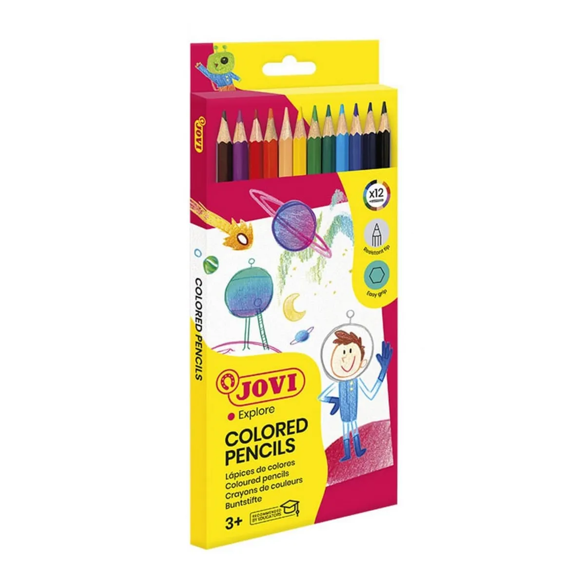 JOVI - Set de 12 Lápices de Madera para Colorear Jovi