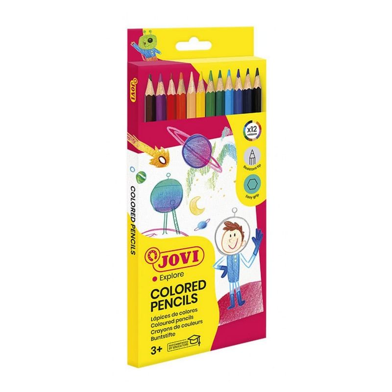 JOVI - Set de 12 Lápices de Madera para Colorear Jovi