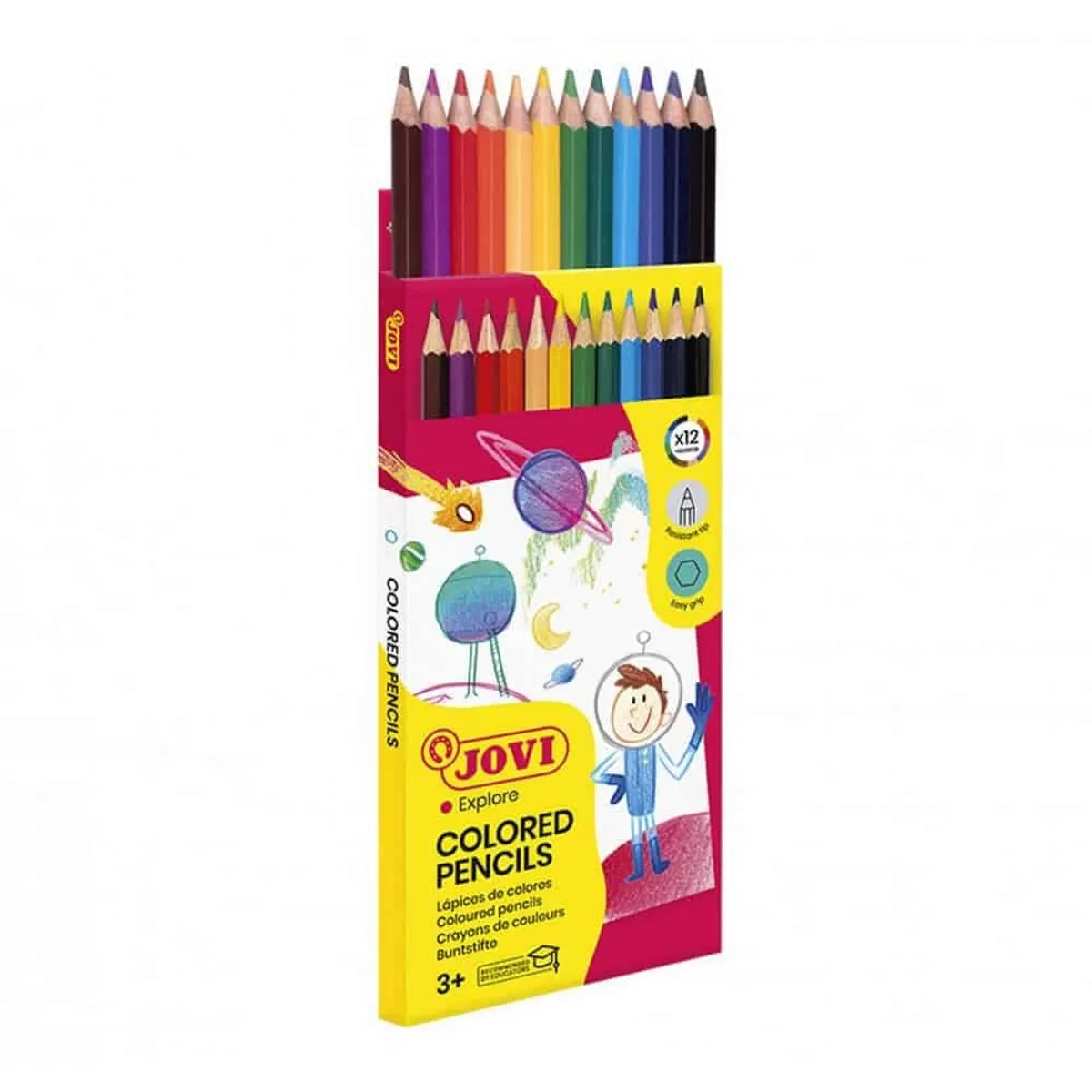 JOVI - Set de 12 Lápices de Madera para Colorear Jovi