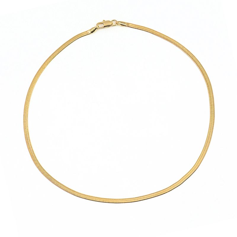 MARRO - Cadena cinta delgada enchapado oro 18K