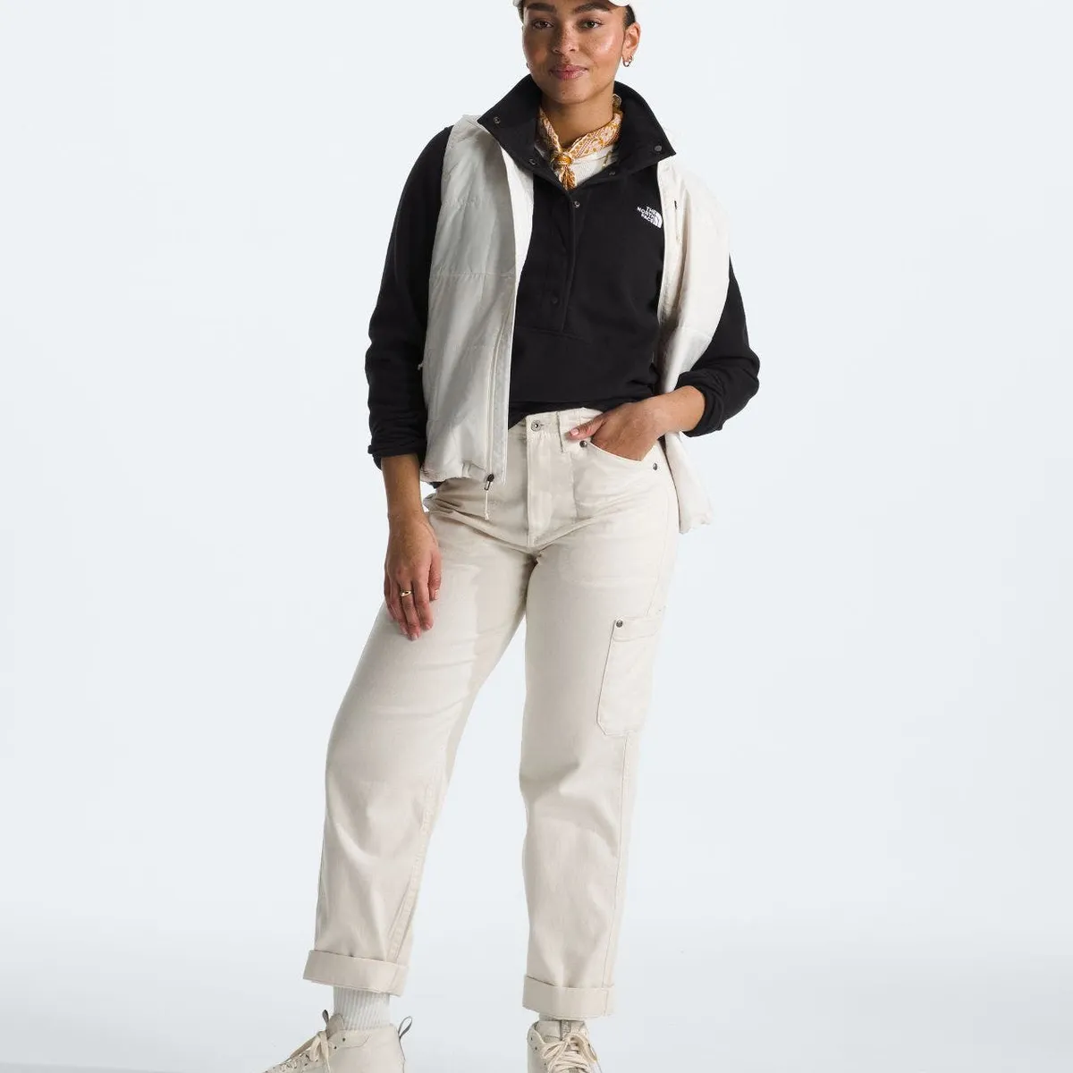 THE NORTH FACE - Polar Glacier 1/2 Snap Mujer - Negro