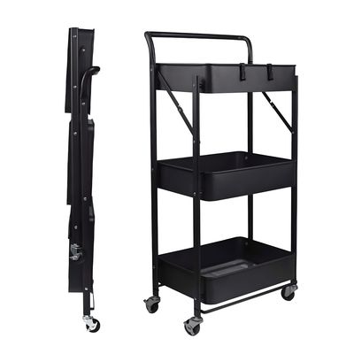 Imagen 2 del producto Carro Multiuso Plegable Acero Negro 45x30x88 cm