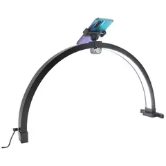 GENERICO - Lampara Luz Led De Media Luna y Soporte Para Teléfono HD-M12X