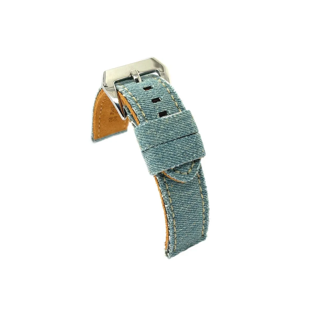GENERICO - Correa De Reloj Diloy Tela Vaquera Y Cuero 24 Mm