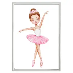 DECORACION CREATIVA - Set 3 Cuadro Infantil Niñas Ballet