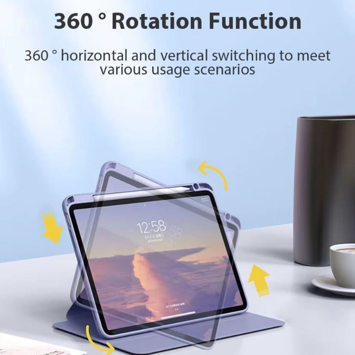 GENERICO - Funda Giratoria 360° Para iPad Air 11 2024 y 10.9 Con Soporte