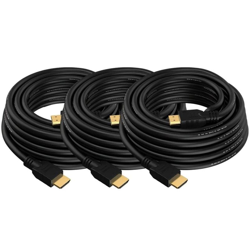 GENERICO - Pack 3 Cable HDMI 8K  5 Metros Ultra HD V2.1 Alta Velocidad.
