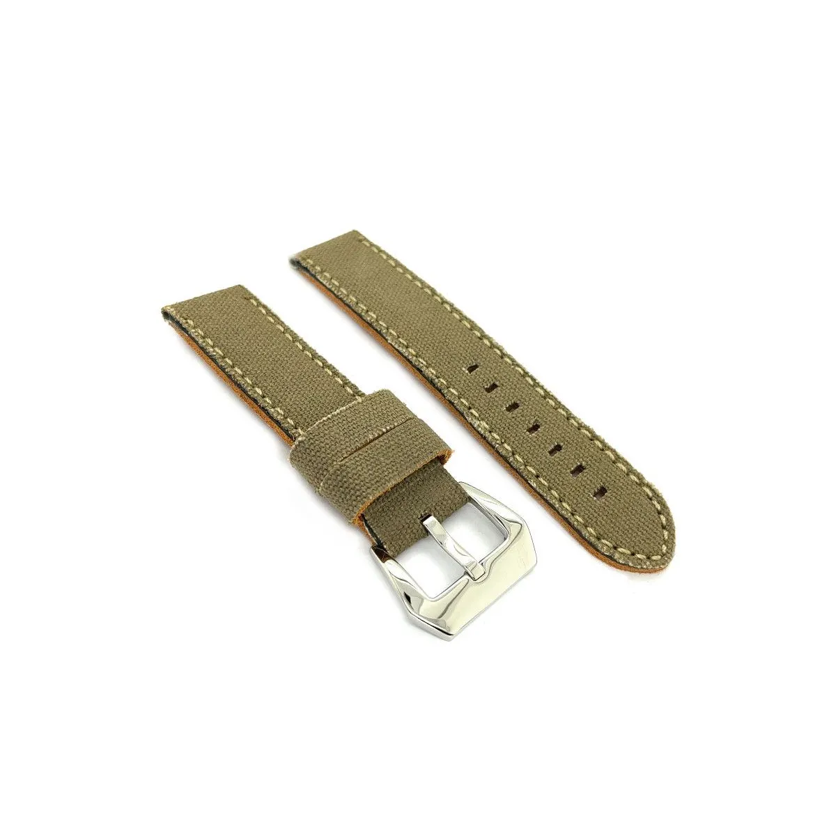 GENERICO - Correa De Reloj Diloy Tela Vaquera Y Cuero 24 Mm