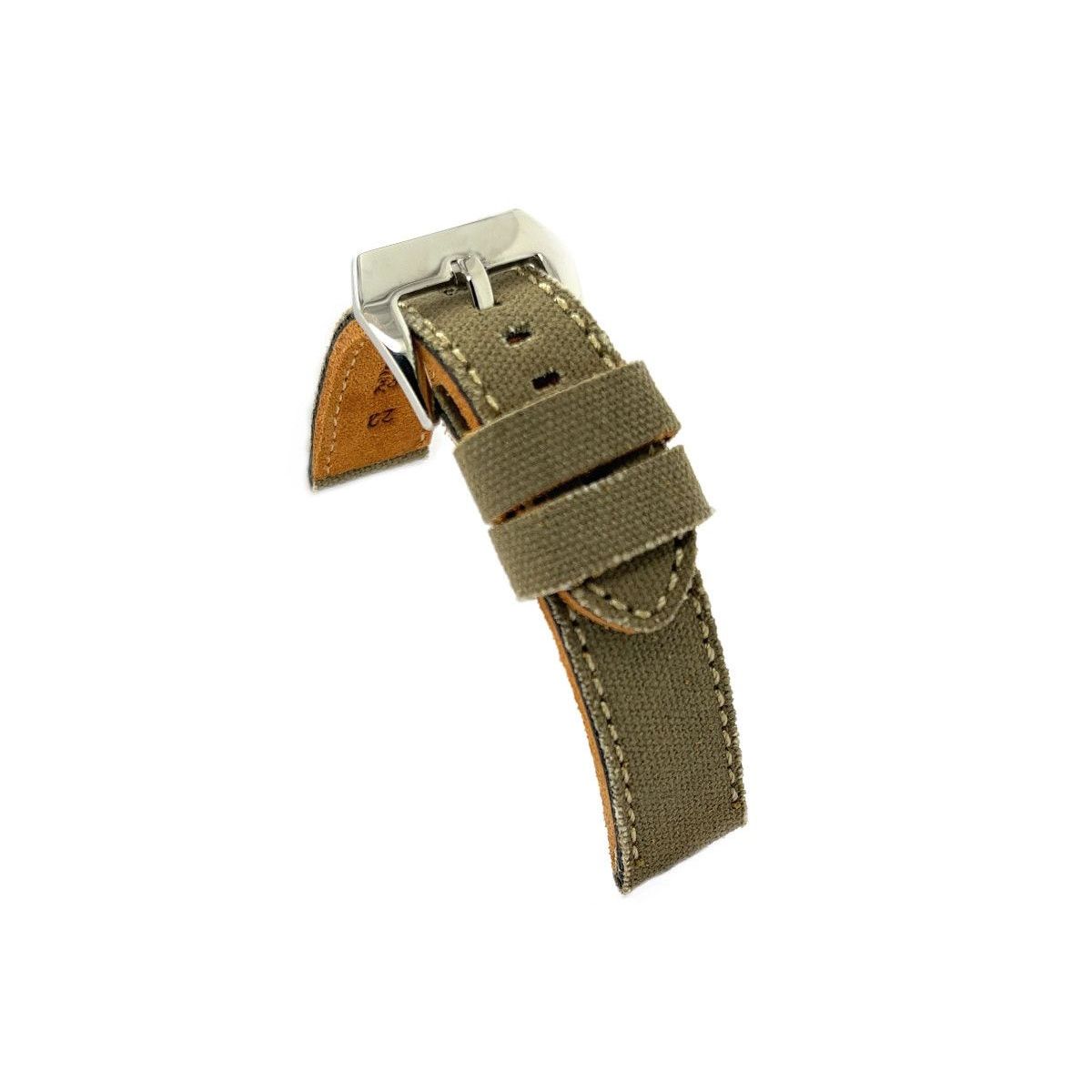 GENERICO - Correa De Reloj Diloy Tela Vaquera Y Cuero 24 Mm