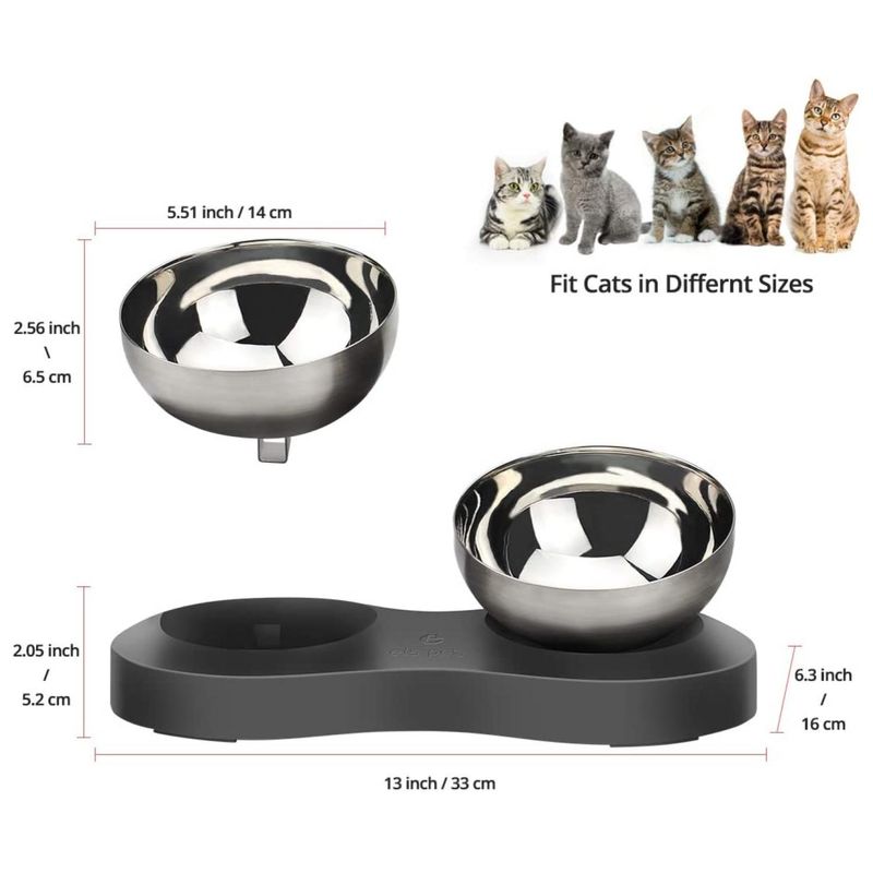 GENERICO - Pack 2 Platos Comederos Bowl Alimento De Perros Gatos