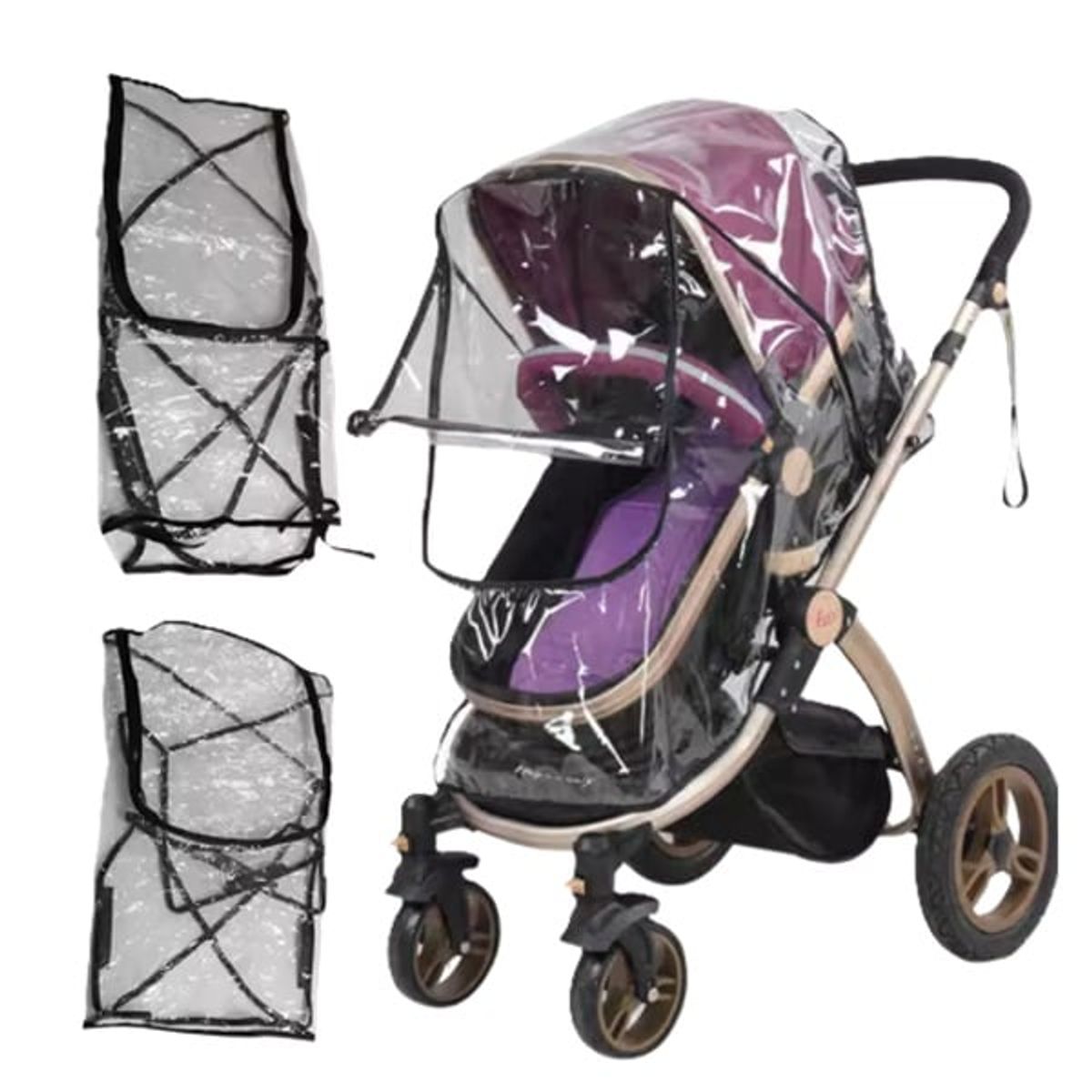 GENERICO - Cubre coche impermeable con ventanilla para bebe