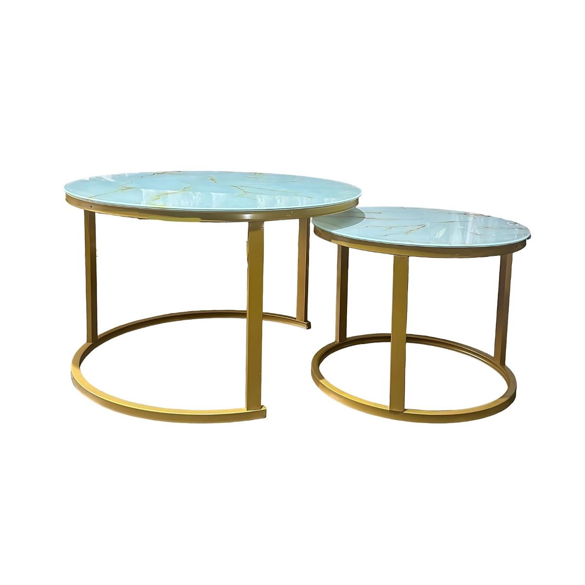 GENERICO - Mesa Tipo Nido en Vidrio 6mm 70x40 y 50x38 cm