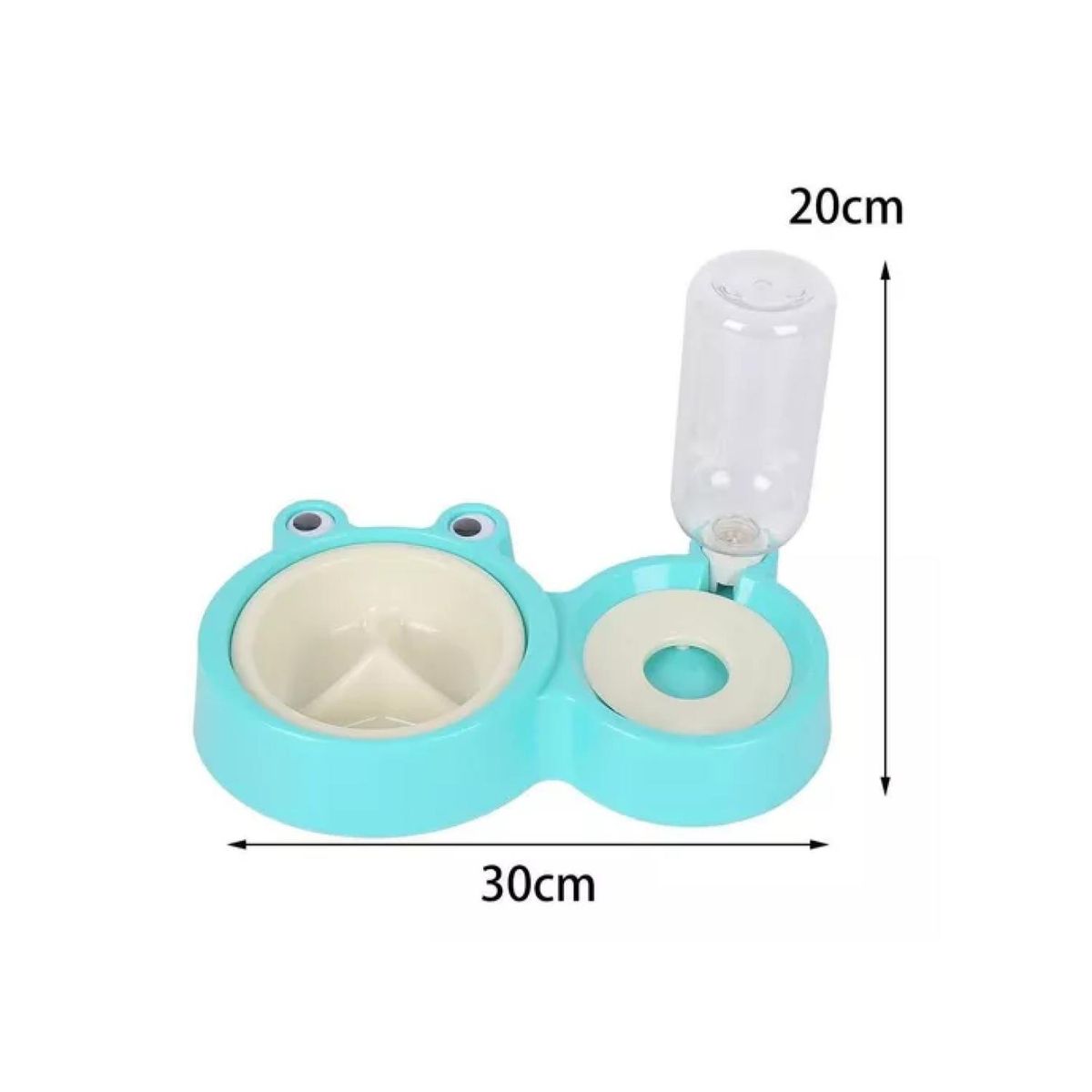 GENERICO - Plato 2 En 1 Comida Lenta Y Agua Perros Gatos Mascotas