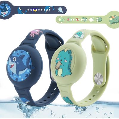 Imagen 2 del producto Pulsera Impermeable Para Airtag Niños Cartoon Tiburon