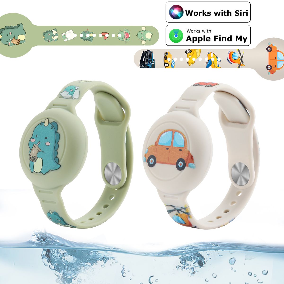 GENERICO - Pulsera Impermeable Para Airtag Niños Cartoon Arcoiris