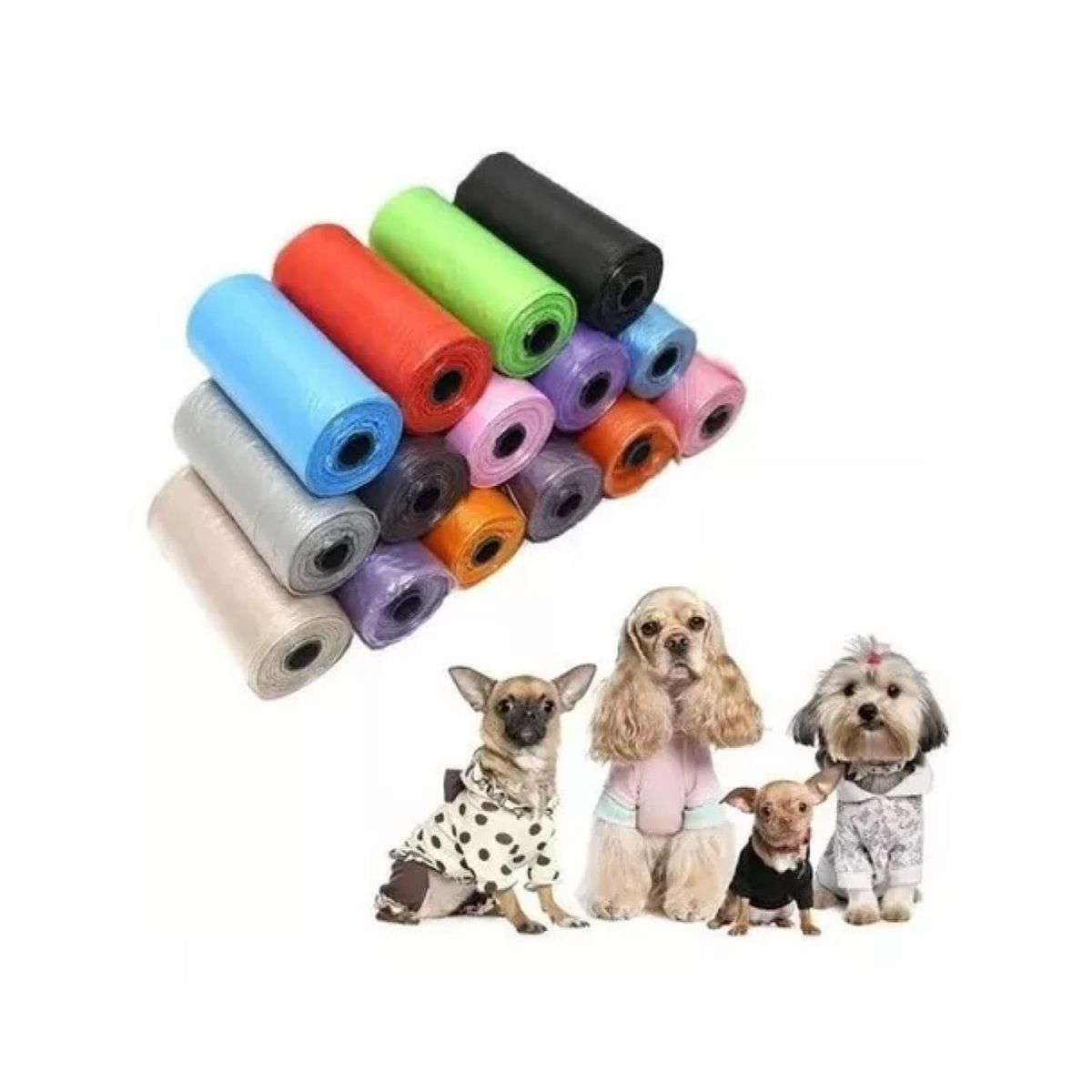 GENERICO - Kit 4 Bolsas Para Desechos De Mascotas Perros Y Gatos