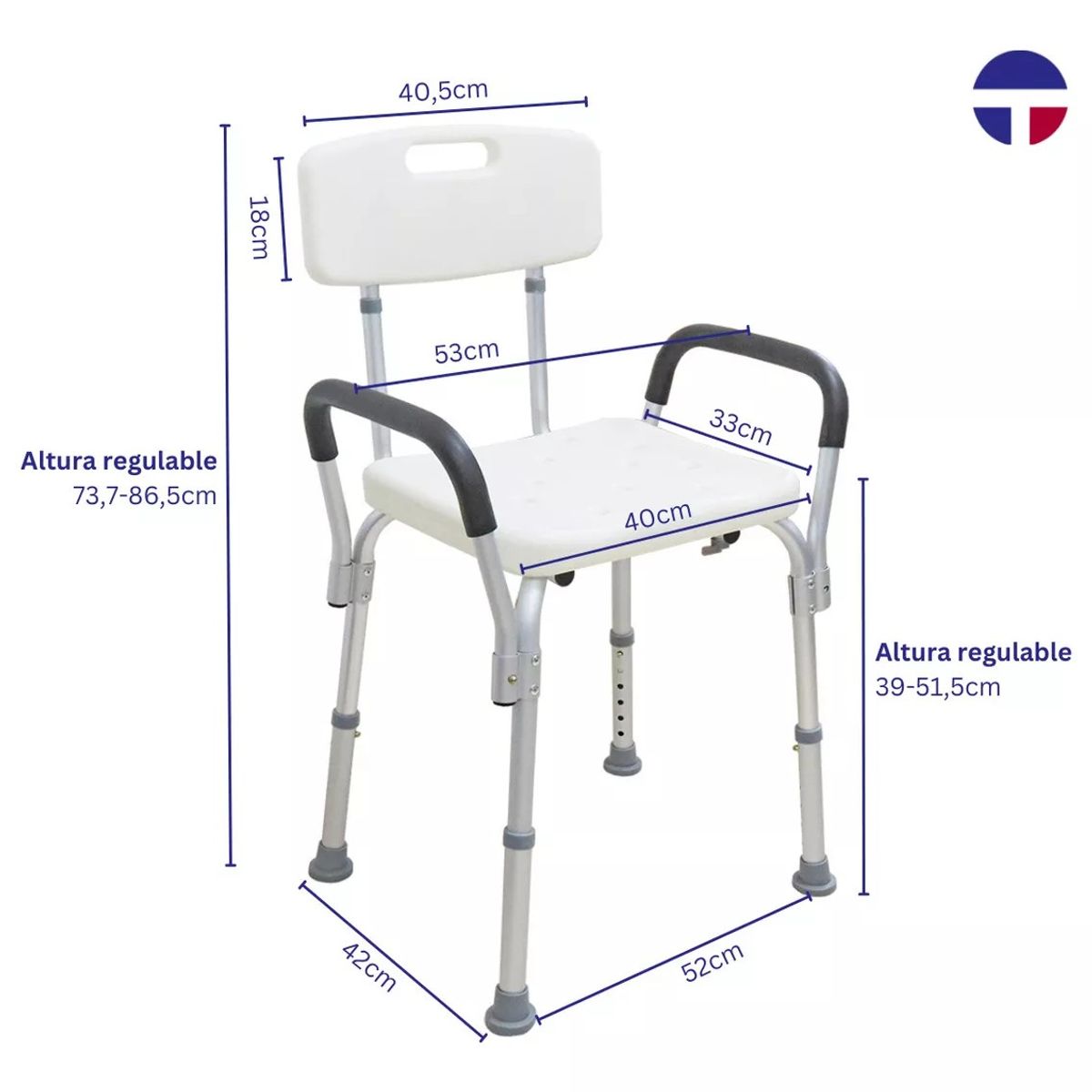 TAUMM - Asiento Seguridad Regulable Con Respaldo Y Apoyabrazos Taumm