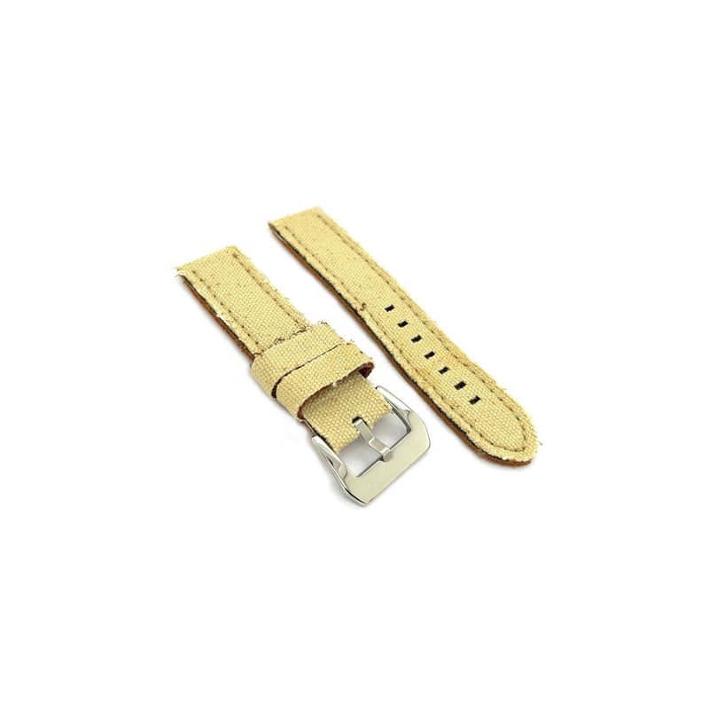 GENERICO - Correa De Reloj Diloy Tela Vaquera Y Cuero 24 Mm