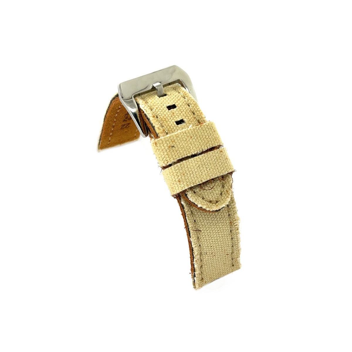 GENERICO - Correa De Reloj Diloy Tela Vaquera Y Cuero 24 Mm