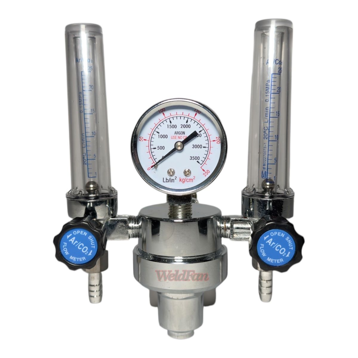 GENERICO - Flujometro De Argón Doble Regulador Argón y Mezcla
