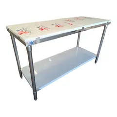 PROCHEF - Meson de Corte 150x60 cm. Acero Inox. Cubierta 25 mm.