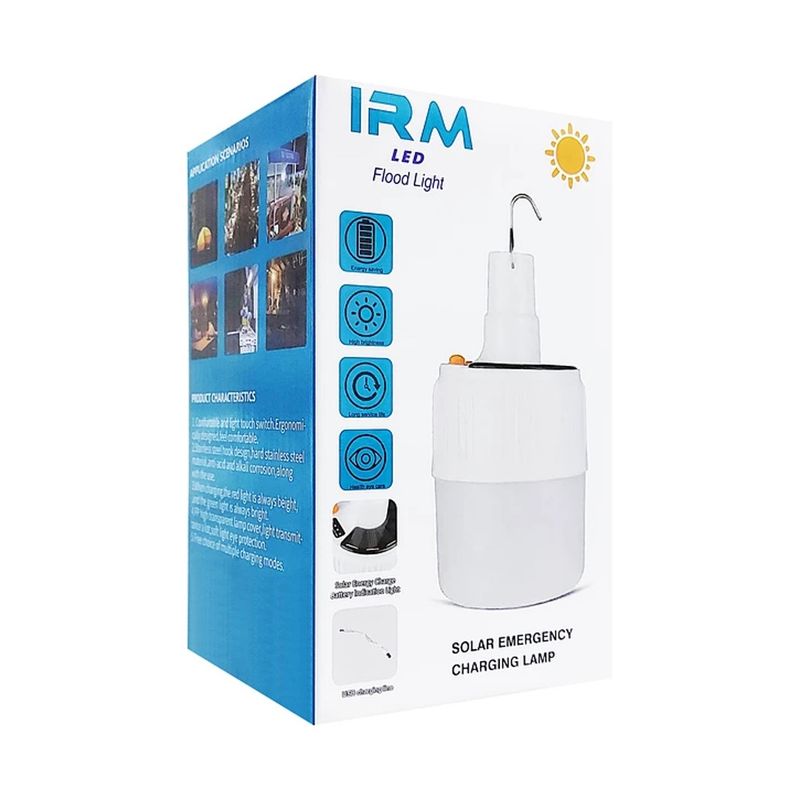 GENERICO - Lámpara De Emergencia Luz LED 50W IP65 Recargable Solar USB