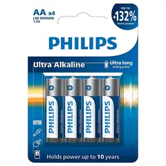 PHILIPS - 4 Pilas Alcalinas AA Blíster LR6E4B - SC