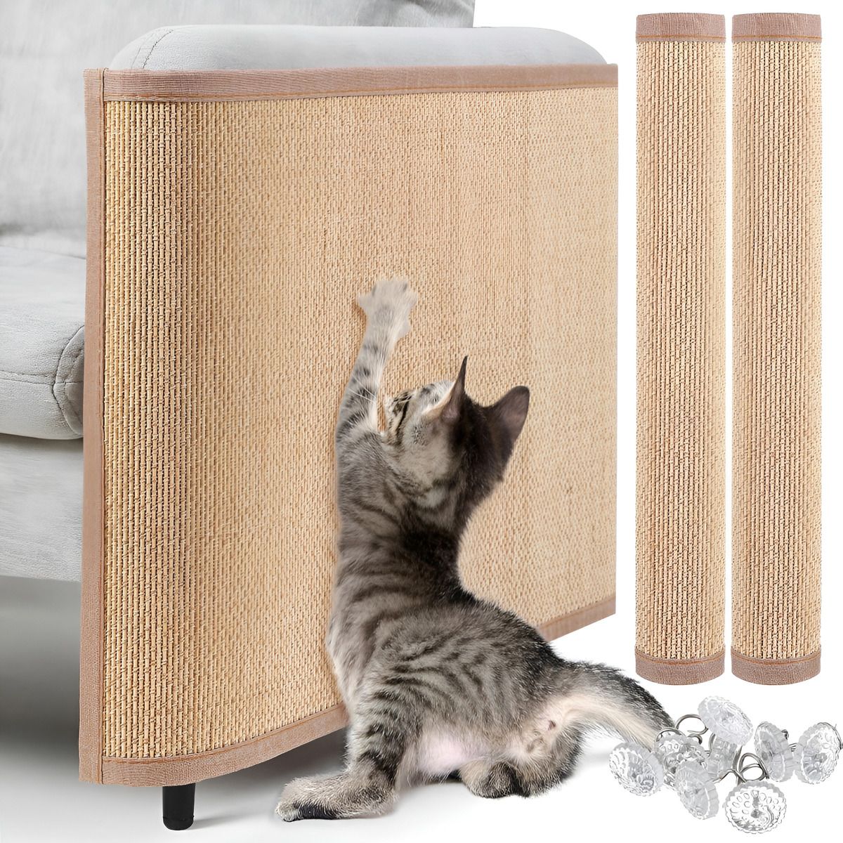 EVERSO - Rascador Gato Sillon Muebles Tipo Alfombra Sisal 80x50cm