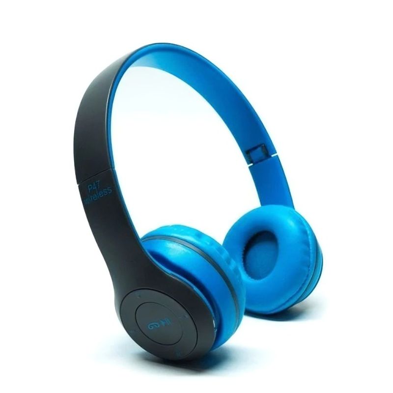 GENERICO - Audífonos Inalámbrico Bluetooth P47 Estéreo Radio - AZUL
