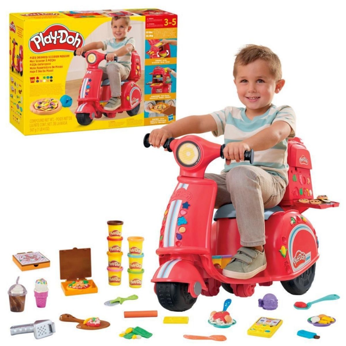HASBRO - HASBRO F8803 PLAYDOH PIZZA DELIVERY SCOOTER PLAYSET