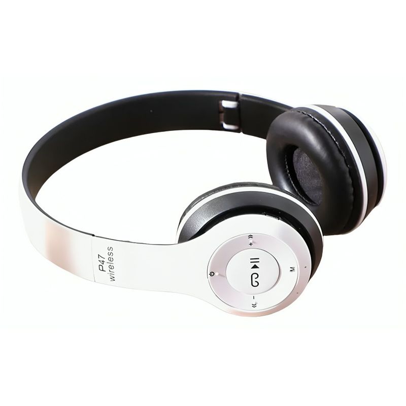 GENERICO - Audífonos Inalámbrico Bluetooth P47 Estéreo Radio - BLANCO