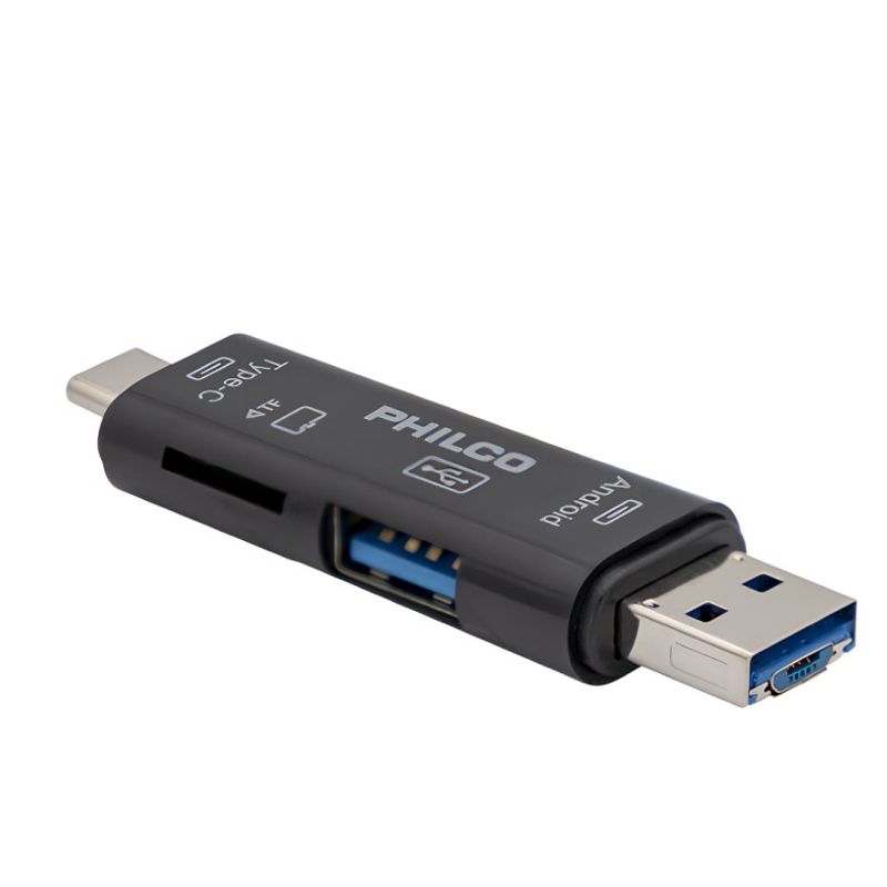 PHILCO - LECTOR MICRO SD / USB 3 EN 1 OTG