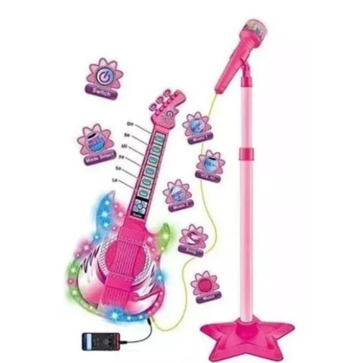 GENERICO - Microfono Karaoque Mp3 Color Rosa