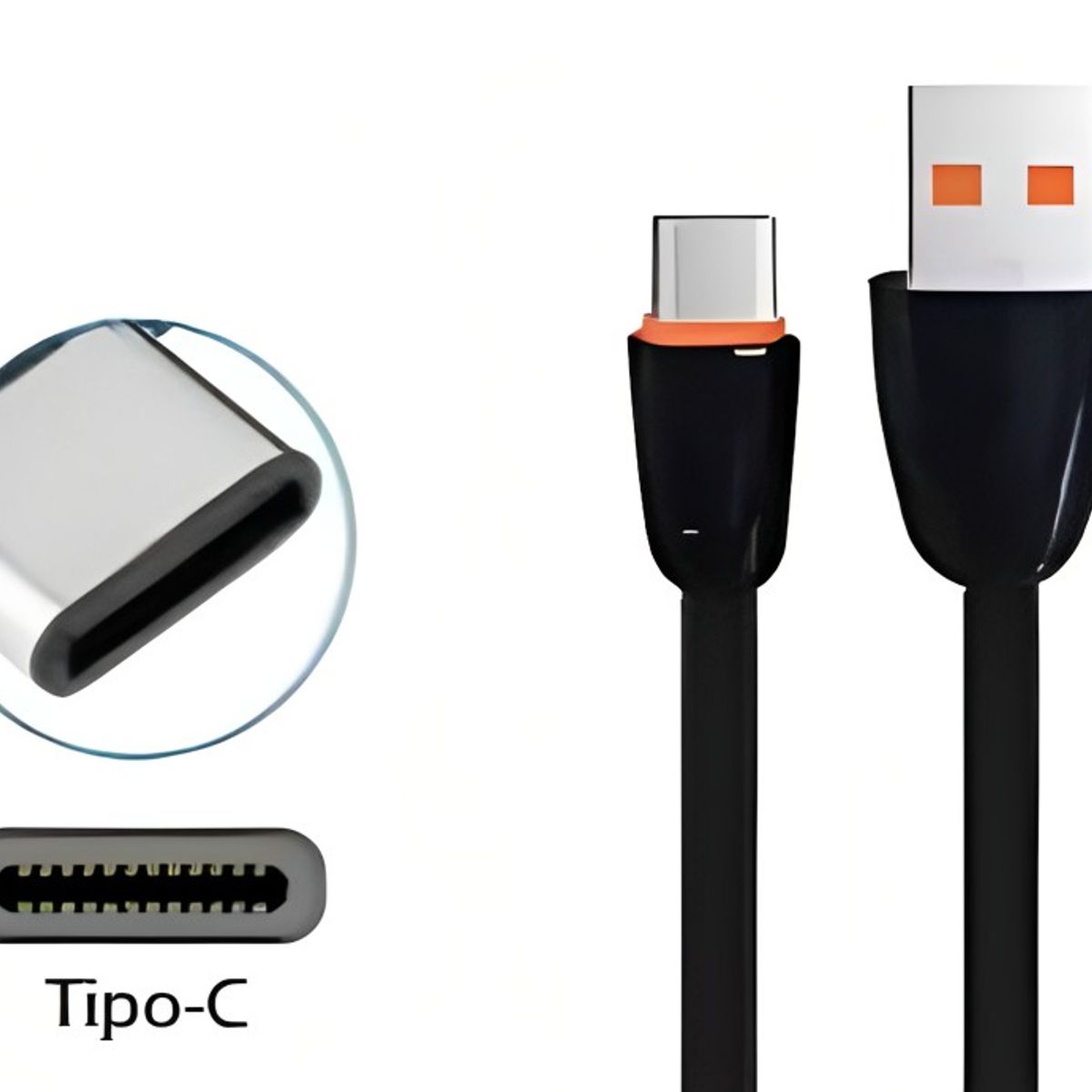 GENERICO - CABLE TIPO C PARA CELULARES BLACK